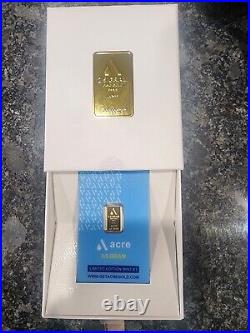 Acre Gold Swiss 2.5 Grams. 9999 Fine Bar Sealed In Assay Card