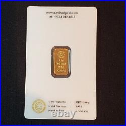 Al Etihad Gold Refinery UAE Lily 2.5 Gram Gold Bar Fine Gold Bullion-Rare