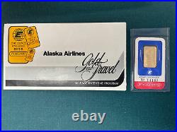 Alaska Airlines Engelhard 5 Gram Fine Gold. 9999 Bar withAssay No. 14147 (Sealed)