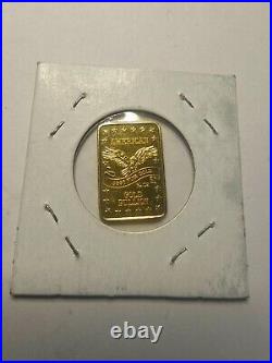 American 1/10 gold Bullion bar. 999 Fine 24 Carat Vintage RARE