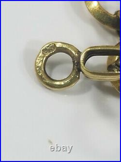 Antique 14K Gold CIRCLE and BAR Bracelet European 7
