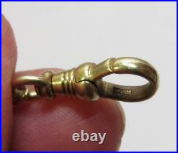 Antique 14K Solid Gold 15 Patterned Bar Link POCKET WATCH CHAIN 9.9g