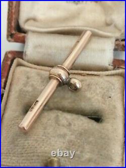 Antique 9ct Rose Gold T-bar For Albert Pocket Watch Chain Or Bracelet