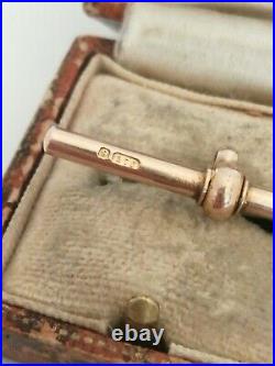 Antique 9ct Rose Gold T-bar For Albert Pocket Watch Chain Or Bracelet