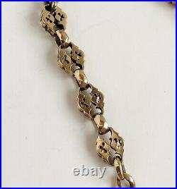 Antique Edwardian 9ct Rose Gold Bracelet Albert / Stars & Bars Link 10.7 grams