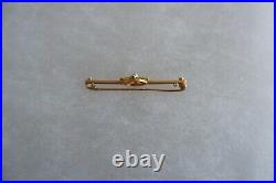 Antique Edwardian Period 15ct Gold, Sapphire & Seed Pearl Bar Brooch C1900's