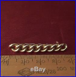 Antique Victorian 15k 15ct Gold Chain Link Bar Brooch Unusual Marked 15