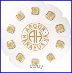 Argor Heraeus Goldseed 10 x 1 gram Gold Bar(s) 999.9 Fine (Sealed Assay)
