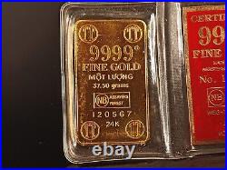 Asian 24K Gold Bullion Bar -9999 Fine Gold Mot Luong