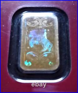 Austria Kinebar 5 gram Gold Bar with Hologram, Sealed in Assay. 9999 Fine