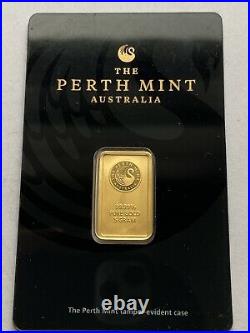 Avc- Australia Perth Mint 5 Gram Gold Bar. 999 Fine Sealed In Assay