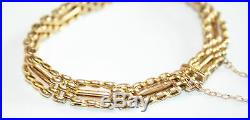 Beautiful Antique 15ct Gold 3-Bar Gate Link Bracelet 15.3 Grams