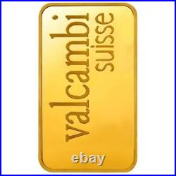 Box of 25 1 gram Gold Bar Valcambi Suisse. 9999 Fine (In Assay)