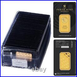 Box of 25 1 oz Australia Perth Mint. 9999 Fine Gold Sealed Assay Certificate