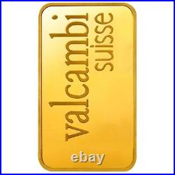 Box of 25 2.5 gram Gold Bar Valcambi Suisse. 9999 Fine (In Assay)