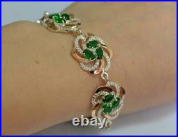 Bracelet Silver Gold Plated Ukraine Authentic Stamp Womes Beauty Rare Link 375