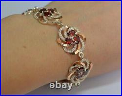 Bracelet Silver Gold Plated Ukraine Authentic Stamp Womes Beauty Rare Link 375