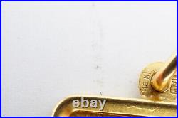 Chimel 5g Fine Gold Bar 999.9 In 18k Bezel Pendant