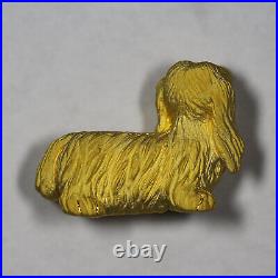 Chow Tai Fook Jewelry Cocker Spaniel Dog 14.5 gram. 9999 Fine Gold Bar with Case