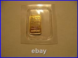 Collectible 1 Gram JM Johnson Matthey 9999 Fine Gold Bullion Bar Sealed 5314