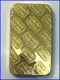 Credit Suisse 20 Gram 999.9 Fine Gold Bar SN 167593