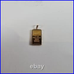Credit Suisse 2.5 Gram 9999 Fine Gold Bar In 14k Bezel Serial Number 078731
