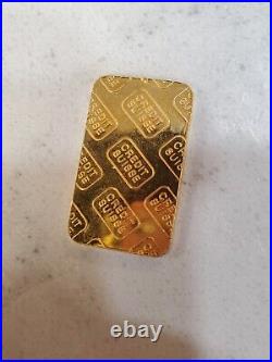 Credit Suisse 5 Gram. 9999 Fine Gold Bar Rare Vintage Logo Back Bar