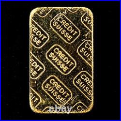 Credit Suisse 5 Gram. 9999 Fine Gold Bar SKU-G3435