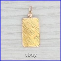 Credit Suisse 5 Gram Gold Bar Pendant 9999 Frame & Bar