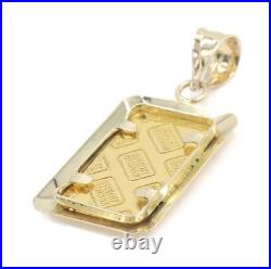 Credit Suisse One Gram Fine Gold Bar in 14KT Yellow Gold Bezel Pendant 1.1 1.8g Credit Suisse One Gram Fine Gold Bar in 14KT Yellow Gold Bezel Pendant 1.1 1.8g