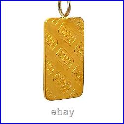 Credit Suisse With Assay Certificate 5g Fine Gold Bar Pendant