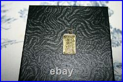 Credit Suisse Zurich 2.5 Grams Fine Gold Bar 999.9 PENDANT in 14k Frame & Bale