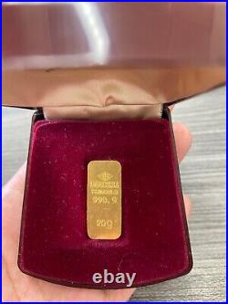 Degussa 20g Fine Gold 999.9 Coffin Bar in Degussa Box