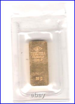 Degussa FeinGold 20g Grams. 9999 Fine Gold Bullion Bar Sealed in Original