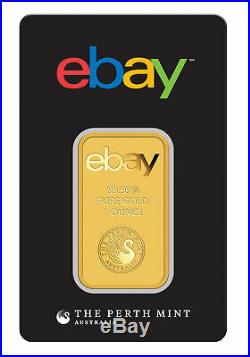 Ebay & Perth Mint 1oz Gold Bar. 9999 Fine Gold in Assay Card