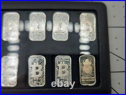 Element Card Twelve 1g Bitcoin 999 Fine Silver Ingots With Holder