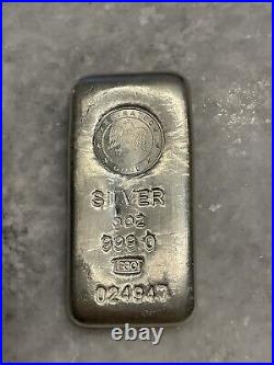 Emirates Gold Company 5oz Silver Poured Bar. 999 Fine Bullion RARE