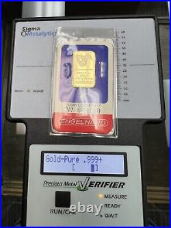 Engelhard 1/2 Ounce Fine Gold 999.9 Bar with Assay Certificate No. 604880 (Sealed)