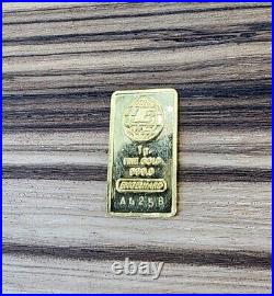Engelhard 1 Gram Fine Gold. 999 Bar Lowest Price