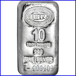 FIVE (5) 10 oz. Istanbul Gold Refinery IGR Silver Bar. 999 Fine