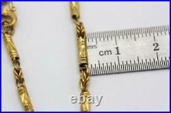Fine 24K Yellow Gold Fancy Bar Link Bracelet (6.5 Long) 5.5 Grams