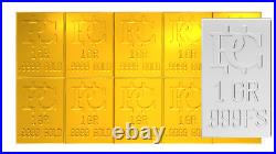 Fine Gold Snap Bar Breaks into 10 Bars Gold Bullion Gold K