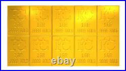 Fine Gold Snap Bar Breaks into 10 Bars Gold Bullion Gold K