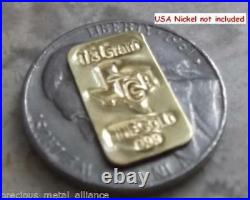 GOLD 24K PURE BULLION 10 BARS of one third GRAM 999 FINE INGOT LOT SAVE SAVE