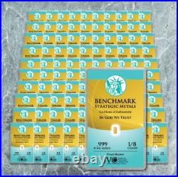 GOLD BARS 100 PACK 1/8 GR. 999 FINE 1/8 grano, NO gramo 14e GOLD BARS 100 PACK 1/8 GR. 999 FINE 1/8 grano, NO gramo 14e