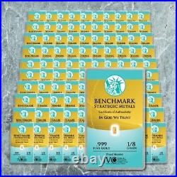 GOLD BARS 100 PACK 1/8 GR. 999 FINE 1/8 grano, NO gramo 25c GOLD BARS 100 PACK 1/8 GR. 999 FINE 1/8 grano, NO gramo 25c