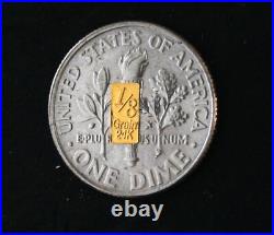 GOLD BARS 50 PACK 1/8 GR. 999 FINE 1/8 grano, NO gramo 15e GOLD BARS 50 PACK 1/8 GR. 999 FINE 1/8 grano, NO gramo 15e