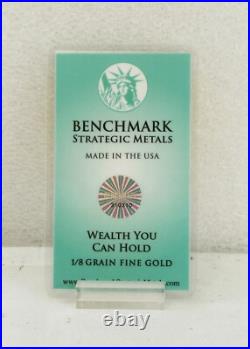 GOLD BARS 50 PACK 1/8 GR. 999 FINE 1/8 grano, NO gramo 15e GOLD BARS 50 PACK 1/8 GR. 999 FINE 1/8 grano, NO gramo 15e