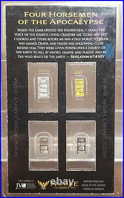 GOLD, SILVER. PLATINUM, PALLADIUM 4PACK 1/4 GRAM SOLID BARS 999+ FINE WithCOA'S 1G