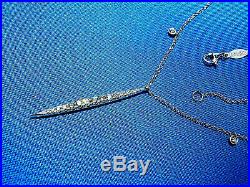 Gabriel White gold Diamond Slice Necklace 18 ADJUSTABLE chain
